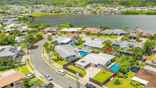 1182 Lauloa St, Kailua, HI 96734 - drone / aerial view with a water view and a residential view