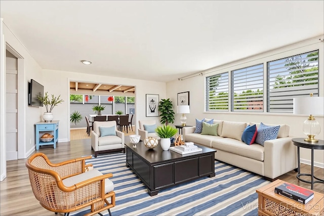 1182 Lauloa St, Kailua, HI 96734 - living room featuring recessed lighting, baseboards, plenty of natural light, and light wood finished floors