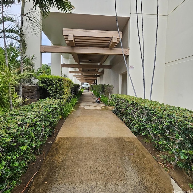 exterior space featuring stucco siding