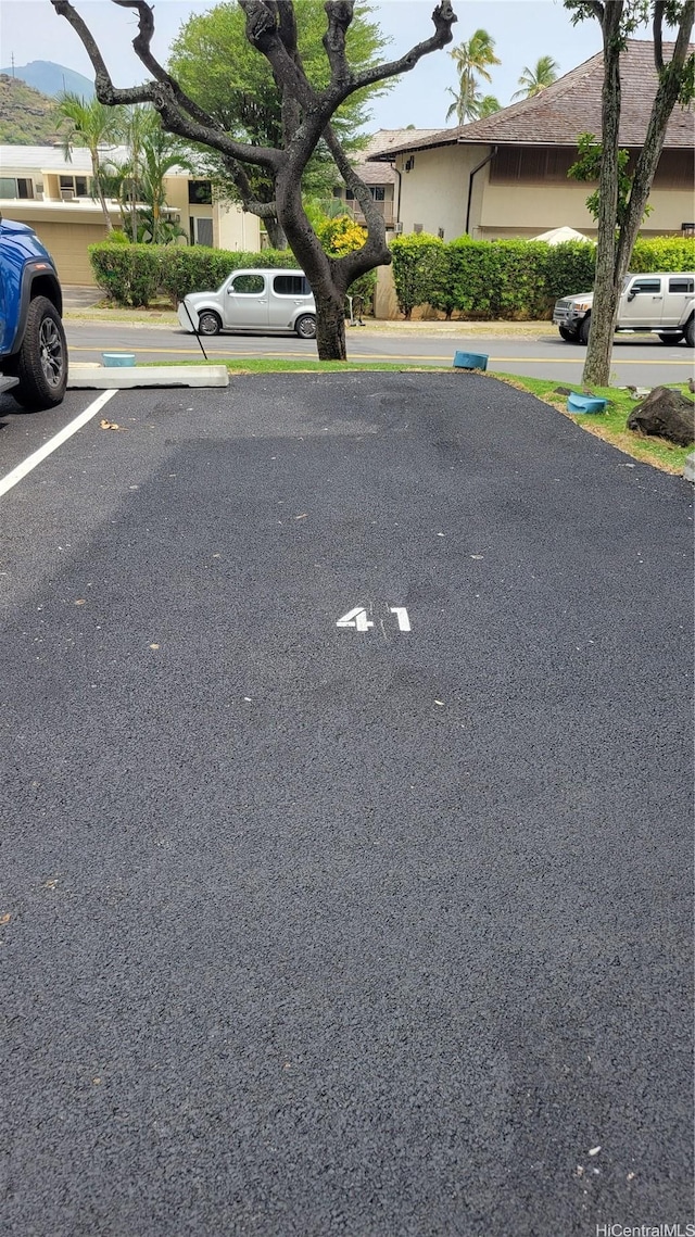 view of uncovered parking lot