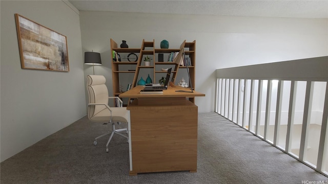 view of carpeted office