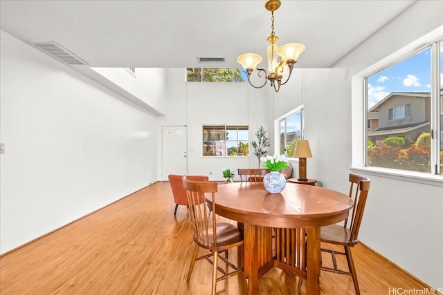 94-513 Kaikua Pl, Waipahu, HI 96797 - dining space with a wealth of natural light, a notable chandelier, and visible vents