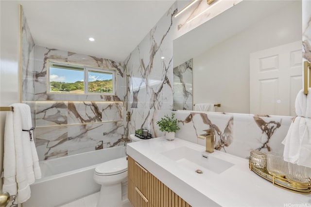 full bath featuring toilet and vanity