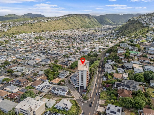 3350 Sierra Dr Unit 601, Honolulu, HI 96816 - aerial overview of property's location with mountains and nearby suburban area