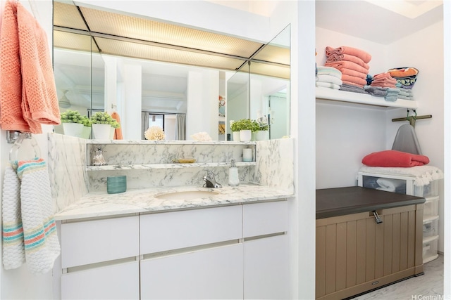 bathroom with vanity