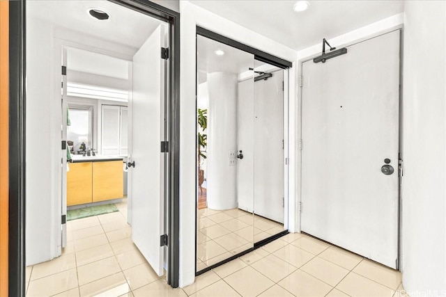 1212 Nuuanu Ave Unit 1306, Honolulu, HI 96817 - bathroom featuring tile patterned flooring, recessed lighting, and vanity