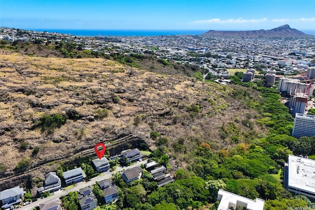 bird's eye view featuring a mountain view
