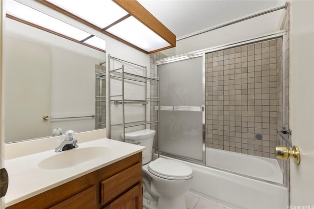 98-1724 Kaahumanu St Unit 16C, Pearl City, HI 96782 - full bath with toilet, vanity, and shower / bath combination with glass door