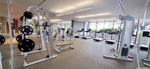 view of exercise room