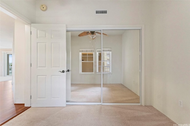 closet featuring visible vents