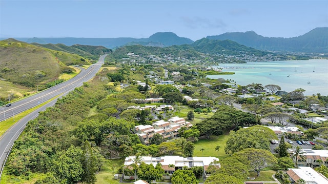 44-3612 Nilu St Unit 9/2, Kaneohe, HI 96744 - aerial view of property's location featuring a water and mountain view and nearby suburban area