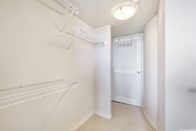 view of walk in closet