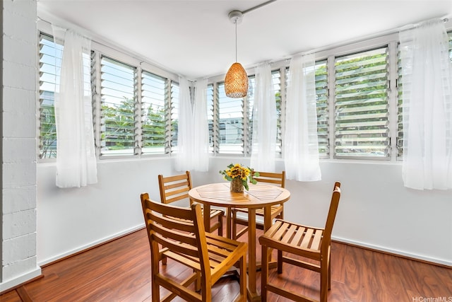 3131 Pualei Cir Unit 15, Honolulu, HI 96815 - dining area with wood finished floors and healthy amount of natural light