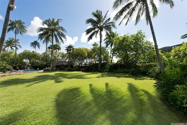 521 Hahaione St Unit 2-6J, Honolulu, HI 96825 - view of yard with an outdoor pool