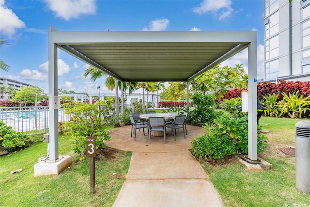 view of patio with fence