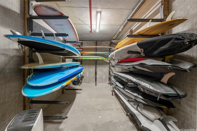 view of storage area