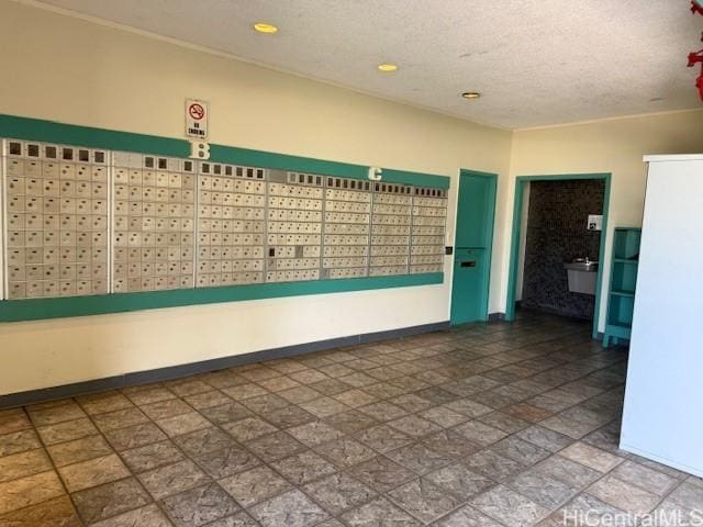 interior space featuring mail area