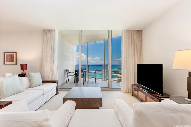 223 Saratoga Rd Unit 3703, Honolulu, HI 96815 - living room featuring expansive windows