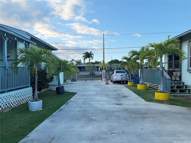 view of road featuring driveway