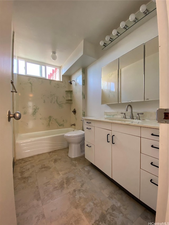 1670 Kalakaua Ave Unit 401, Honolulu, HI 96826 - bathroom featuring vanity, toilet, and shower / washtub combination
