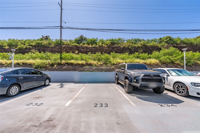 view of uncovered parking lot