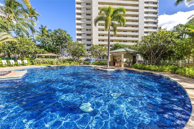 pool with fence