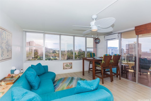 2600 Pualani Way Unit 1201, Honolulu, HI 96815 - sunroom / solarium with a view of city and a wall mounted air conditioner