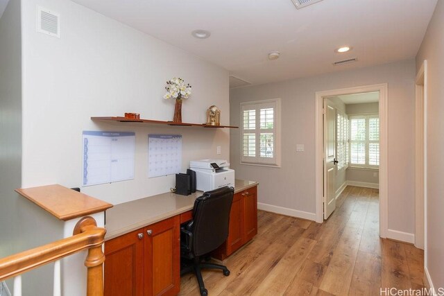 91-1068 Kaikohola St, Ewa Beach, HI 96706 - office area with a healthy amount of sunlight, light wood finished floors, and visible vents