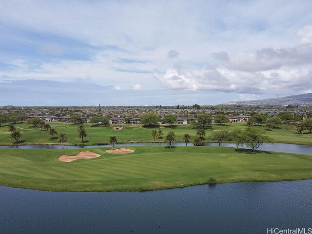 91-1068 Kaikohola St, Ewa Beach, HI 96706 - view of property's community featuring a water and mountain view, a yard, and golf course view