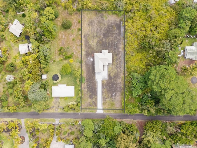15-1692 7th Ave, Keaau, HI 96749 - aerial overview of property's location with property parcel outlined