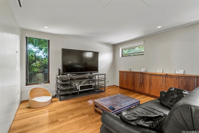 61-279 Kamehameha Hwy, Haleiwa, HI 96712 - living area featuring healthy amount of natural light, wood finished floors, and recessed lighting