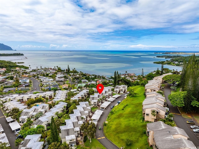46-058 Aliikane Pl Unit 2123, Kaneohe, HI 96744 - aerial overview of property's location featuring a nearby body of water and nearby suburban area
