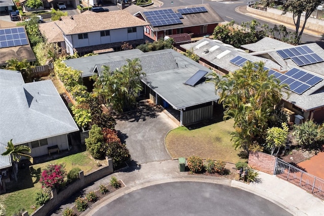 aerial view featuring a residential view