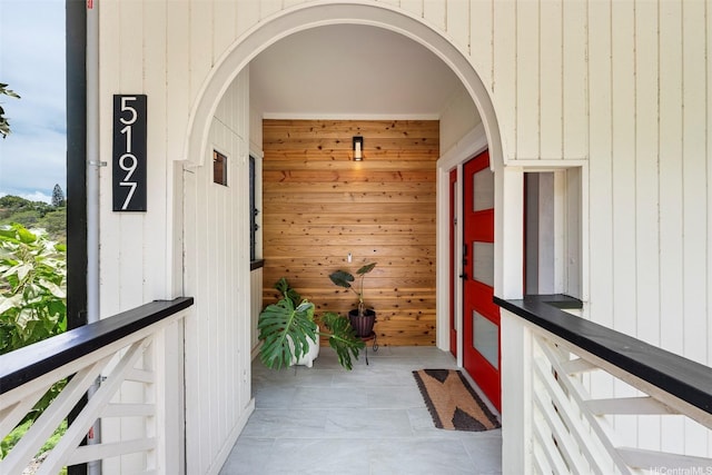 view of doorway to property