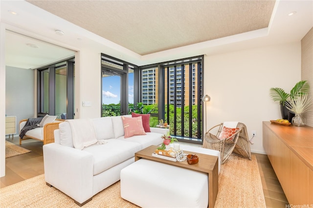 1388 Ala Moana Blvd Unit 1405, Honolulu, HI 96814 - living room featuring wood finished floors and recessed lighting