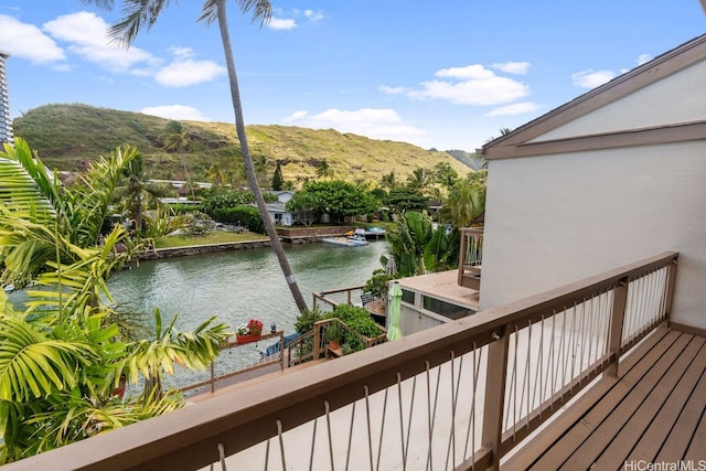 6370 Hawaii Kai Dr Unit 37, Honolulu, HI 96825 - wooden deck featuring a water and mountain view