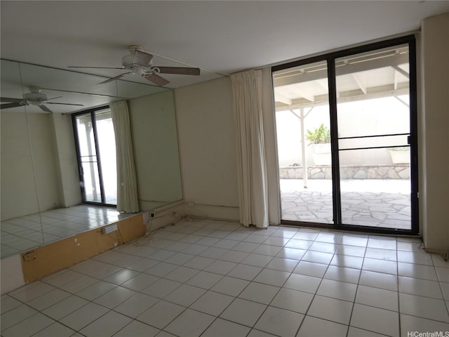2410 Cleghorn St Unit 502, Honolulu, HI 96815 - unfurnished room with ceiling fan and light tile patterned flooring