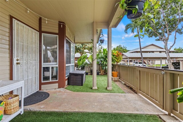 view of patio / terrace with fence