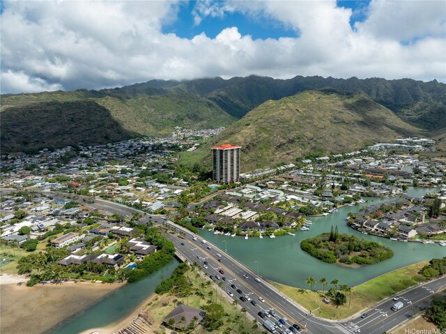 250 Kawaihae St Unit 15B, Honolulu, HI 96825 - aerial view featuring a residential view and a water and mountain view
