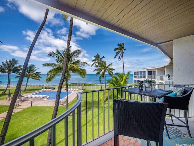 87-561 Farrington Hwy Unit 315, Waianae, HI 96792 - balcony featuring a water view