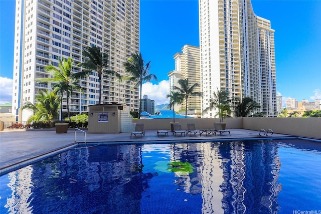 411 Hobron Ln Unit 1710, Honolulu, HI 96813 - community pool featuring a patio area and a view of city