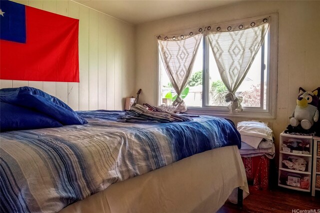 94-941 Awanei St, Waipahu, HI 96797 - bedroom with wood walls and wood finished floors