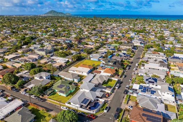 552 Kalolina St, Kailua, HI 96734 - bird's eye view featuring a water and mountain view and a residential view