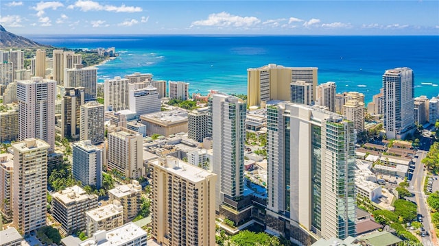 2139 Kuhio Ave Fl 34Th, Honolulu, HI 96815 - drone / aerial view featuring a water view and a city view