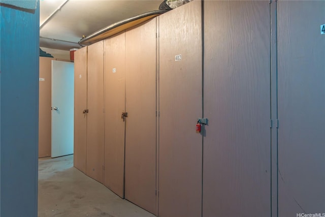 interior space featuring concrete flooring