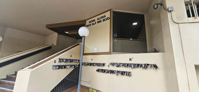 view of stairs