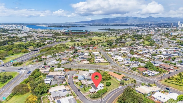 99-588 Auhau Pl, Aiea, HI 96701 - aerial overview of property's location with a water and mountain view and a major roadway