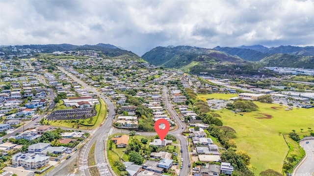 99-588 Auhau Pl, Aiea, HI 96701 - aerial view of property's location featuring a mountainous background and nearby suburban area
