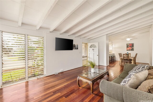 363 Ilimalia Loop, Kailua, HI 96734 - living room featuring hardwood / wood-style floors and a ceiling fan