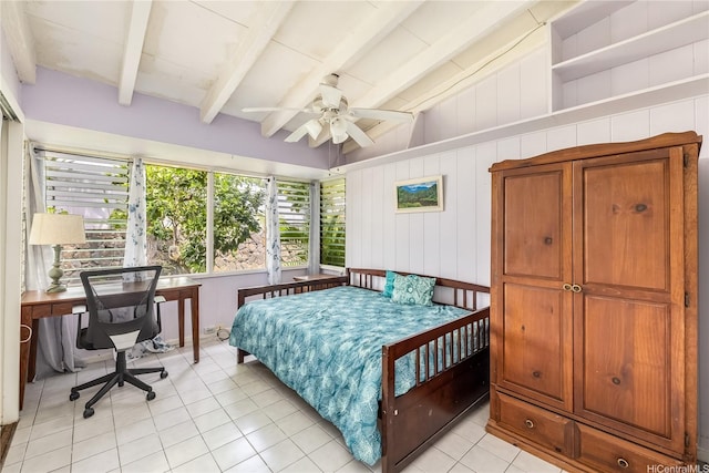 363 Ilimalia Loop, Kailua, HI 96734 - bedroom with light tile patterned flooring and ceiling fan